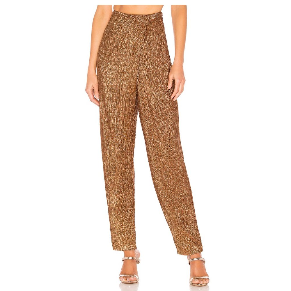 NEW House of Harlow Odel Pant Brown Bronze XS C60